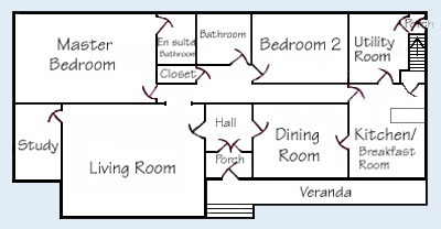 A ground plan of the property